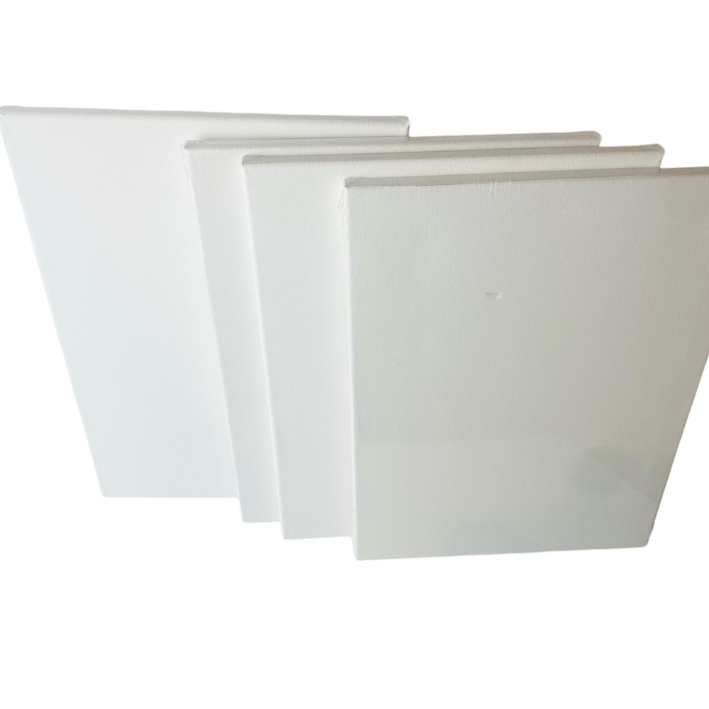 Stretched Artist Canvas 12” x 16” Pine Wood Frame 4 Pack New - Picture 11 of 13